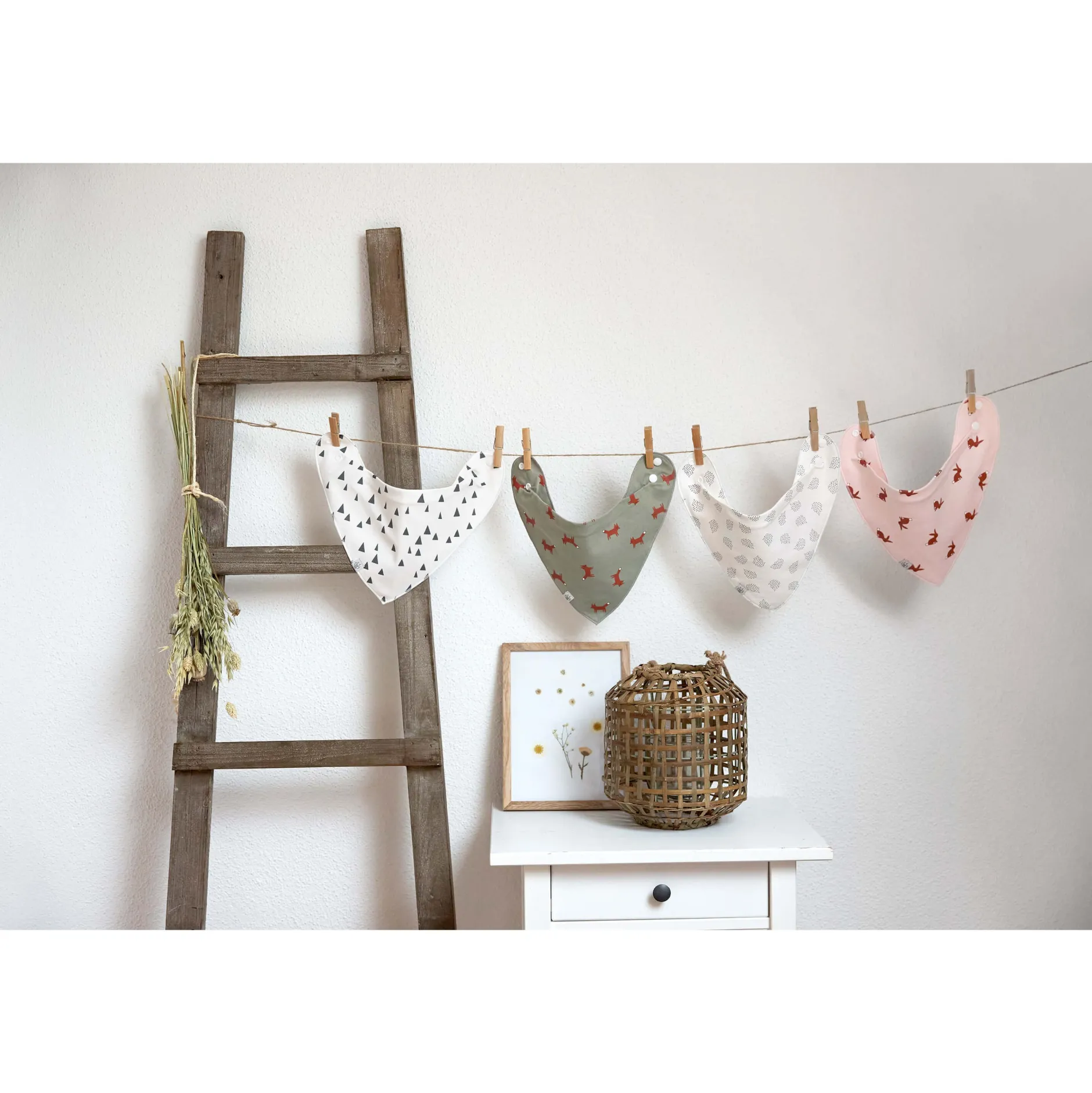 Bavoirs*Lässig Little Forest Lot de 2 bavoirs bandanas de Renard