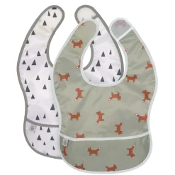 Bavoirs*Lässig Little Forest Lot de 2 bavoirs avec poche de Renard