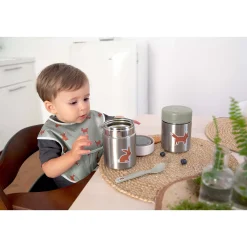 Bavoirs*Lässig Little Forest Lot de 2 bavoirs avec poche de Renard