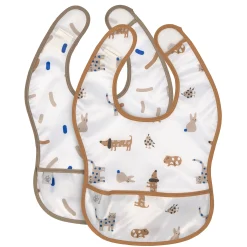 Bavoirs*Lässig Little Mateys Lot de 2 bavoirs avec poche de Royal bleu