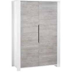 Armoires 2 Portes*Sauthon Baby's Sweet Home Loft armoire 2 portes de Gris/Blanc