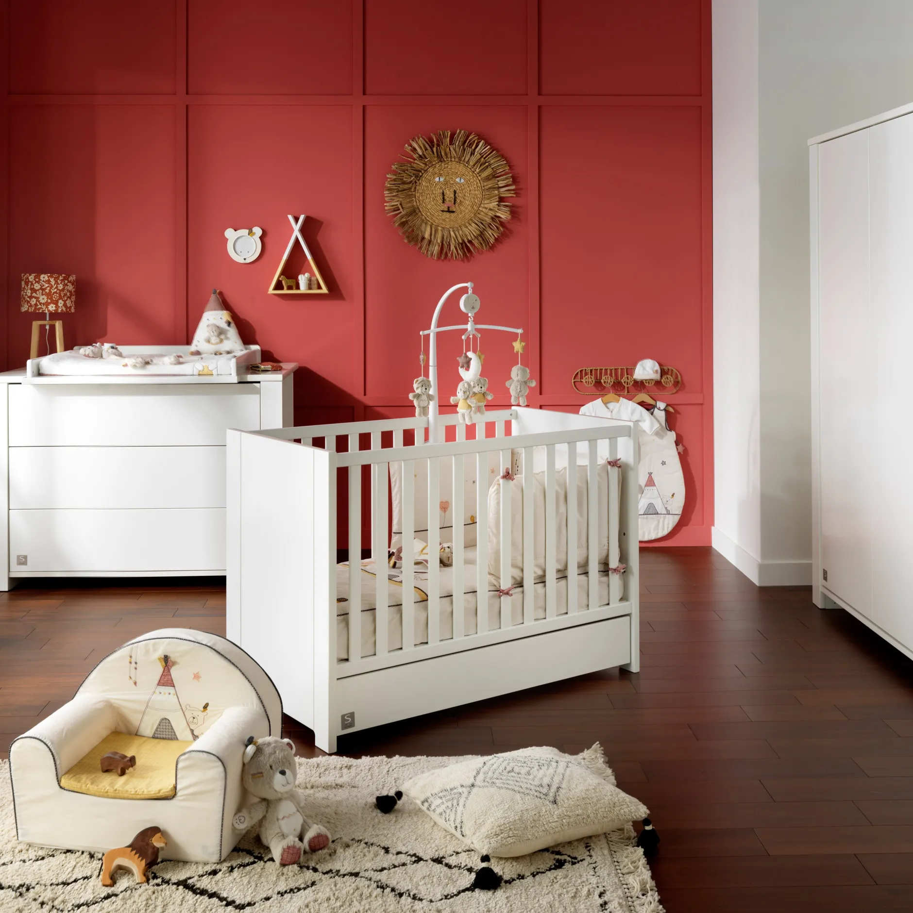 Armoires 2 Portes*Sauthon Baby's Sweet Home Loft armoire 2 portes de Blanc
