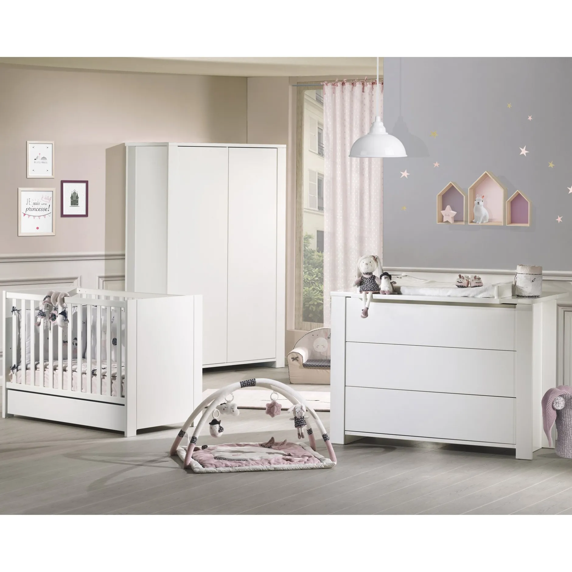 Armoires 2 Portes*Sauthon Baby's Sweet Home Loft armoire 2 portes de Blanc