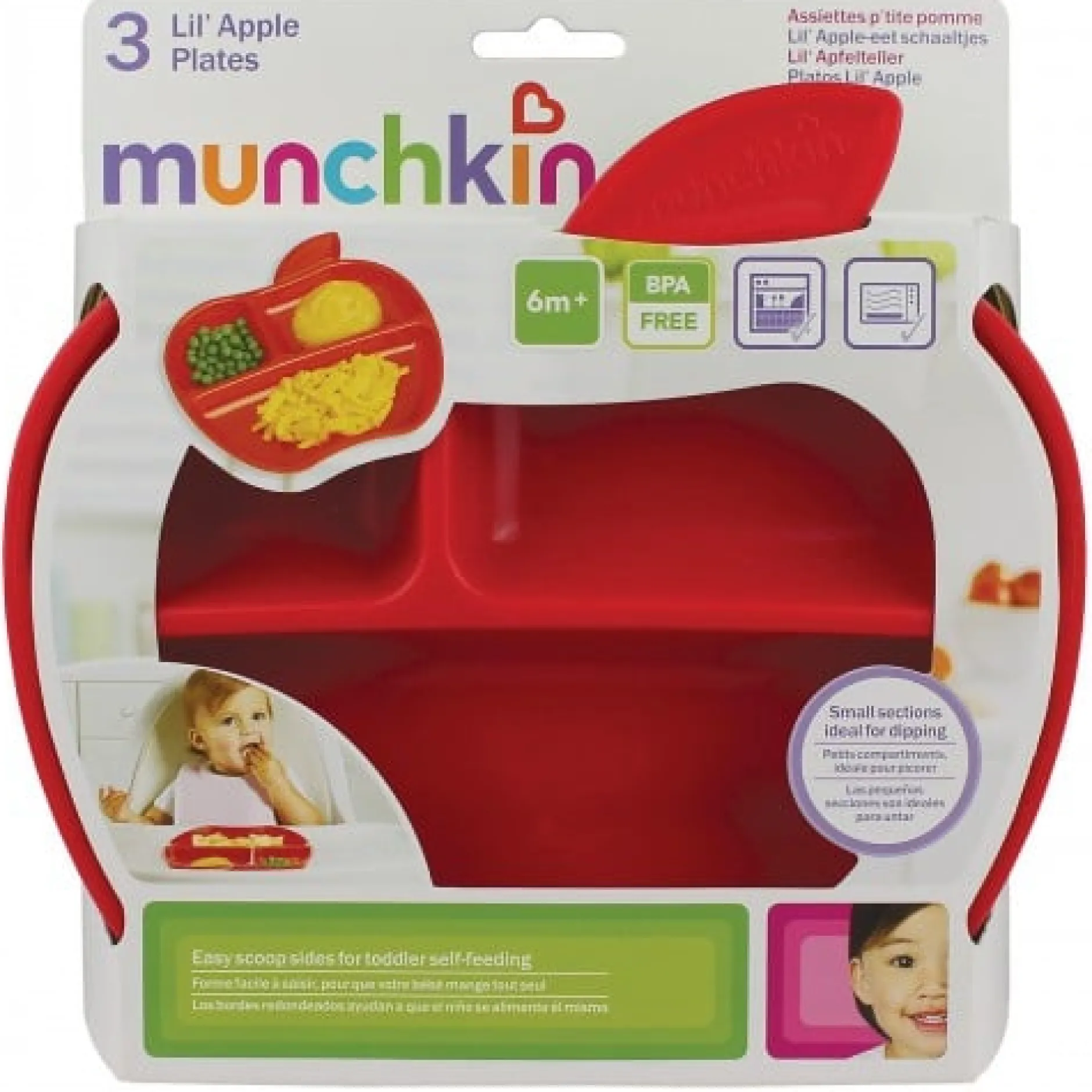 Assiettes*Munchkin Lot 3 assiettes Petite Pomme de