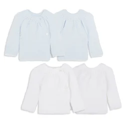 Vêtements Naissance*P'tit Bisou Petit Prix Lot 2 brassières 0-1 mois de Blanc/Bleu