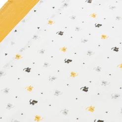 Langes*P'tit bisou Lot 3 Langes Coton Bio 70 x 70 cm de Jaune