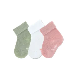 Chaussettes, Chaussons|Chaussettes, Collants, Chaussons*Sterntaler Lot 3 Paires de chaussettes de Rose/Vert/Blanc