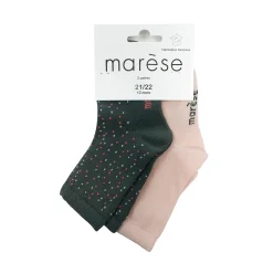 Chaussettes, Collants, Chaussons*Marèse Lot 2 paires de chaussettes 15/16 de Rose/Gris