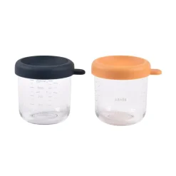 Pots*Béaba Lot 2 Portions Verre 250 ml de Blue/Honey