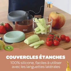 Pots*Béaba Lot 2 Portions Verre 150 ml de Mineral / Green