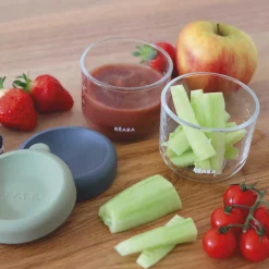 Pots*Béaba Lot 2 Portions Verre 150 ml de Mineral / Green