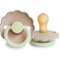 Sucettes*Frigg Lot 2 Sucettes latex Daisy de Fluorescent - croissant