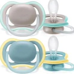 Sucettes*Philips AVENT Lot 2 sucettes ultra air 18 mois + de Gris/Bleu