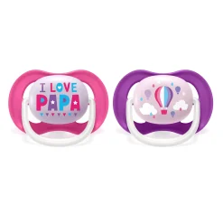 Sucettes*Philips AVENT Lot 2 sucettes ultra air 6-18 mois de I love papa et montgolfière