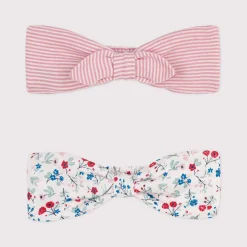 Chapeaux, Bonnets, Écharpes*Petit Bateau Lot de 2 bandeaux bébé en coton de