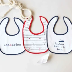 Bavoirs*Trois Kilos Sept Lot de 7 Bavoirs de Capitaine Bisous