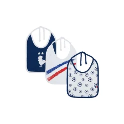 Bavoirs*Lou & Loup Lot de 3 bavoirs France de Tricolore