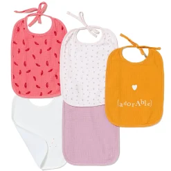 Bavoirs*Maïka Lot de 5 bavoirs 2ème âge de