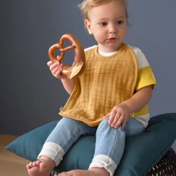 Bavoirs*Lässig Lot de 3 bavoirs medium en mousseline de Rose