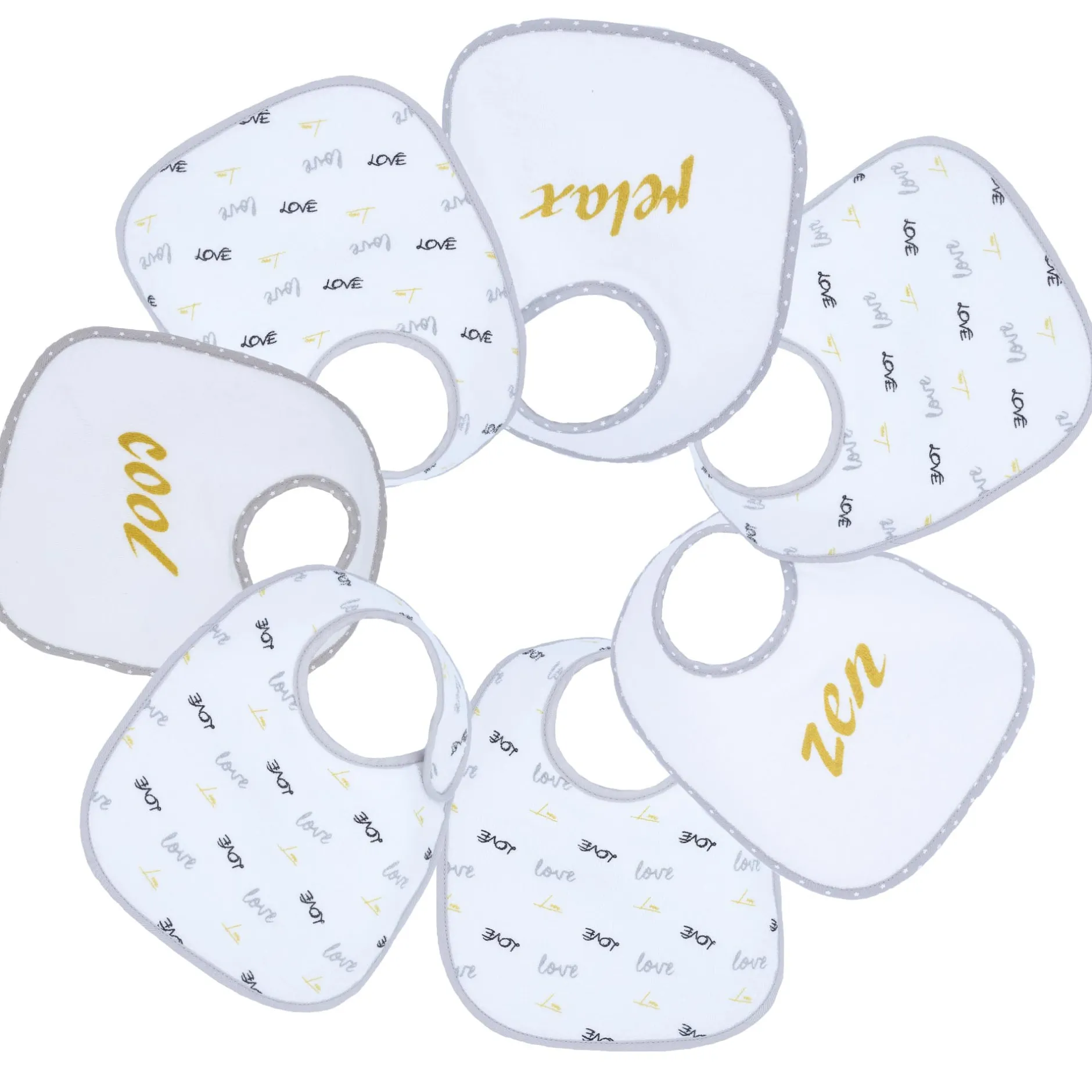 Bavoirs*Trois Kilos Sept Lot de 7 bavoirs naissance de Baby cool