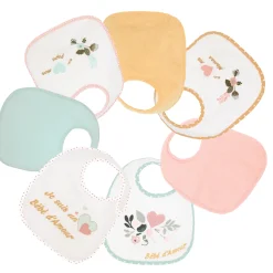 Bavoirs*Trois Kilos Sept Lot de 7 bavoirs naissance de Baby love fille