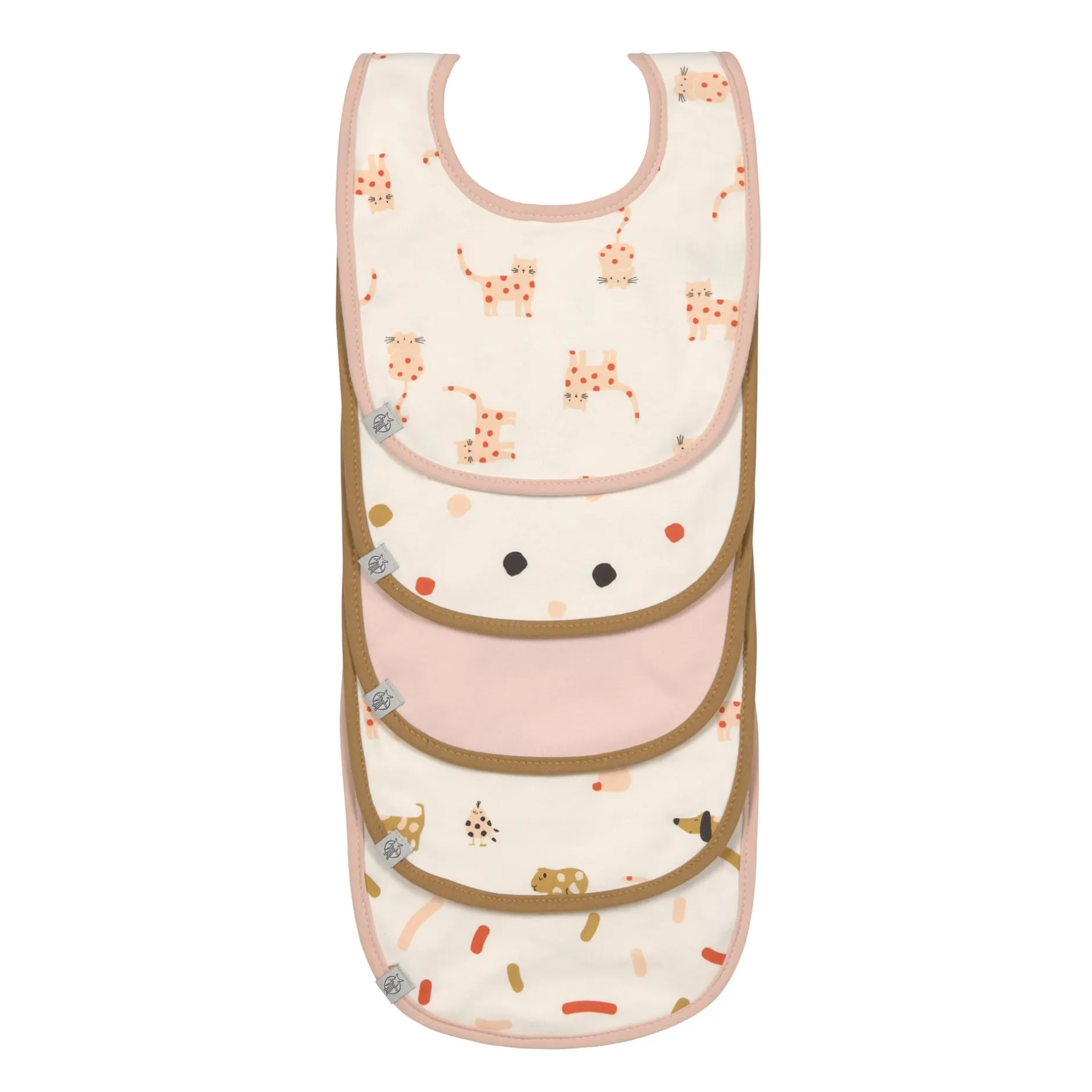 Bavoirs*Lässig Lot de 5 Bavoirs éponge de Little Mateys orange épicée