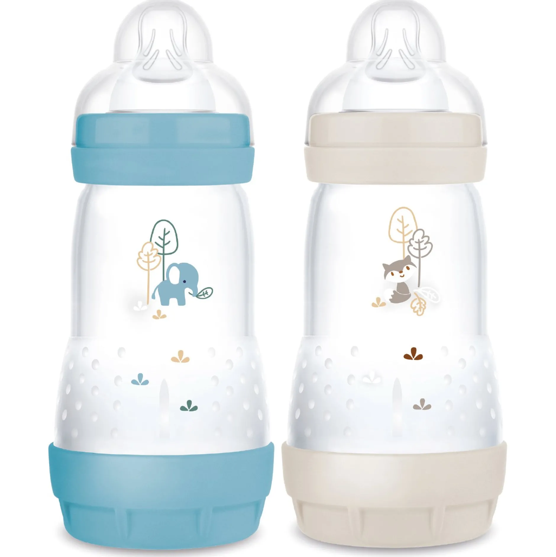 Biberons Pp (Polypropylène)*Mam Lot de 2 Biberons Easy Start anti-colique Débit 2 260 ml de Océan / Sable