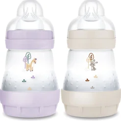 Biberons Pp (Polypropylène)*Mam Lot de 2 biberons Easy Start Débit 1 160 ml de Lilas / Sable