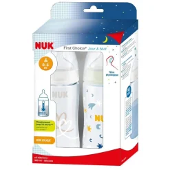 Biberons Pp (Polypropylène)*Nuk Lot de 2 Biberons First Choice+ Temperature Control Silicone 300 ml de