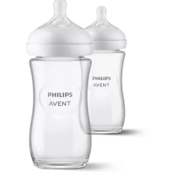 Biberons Verre*Philips AVENT Lot de 2 Biberons Natural en verre 3.0 240 ml de