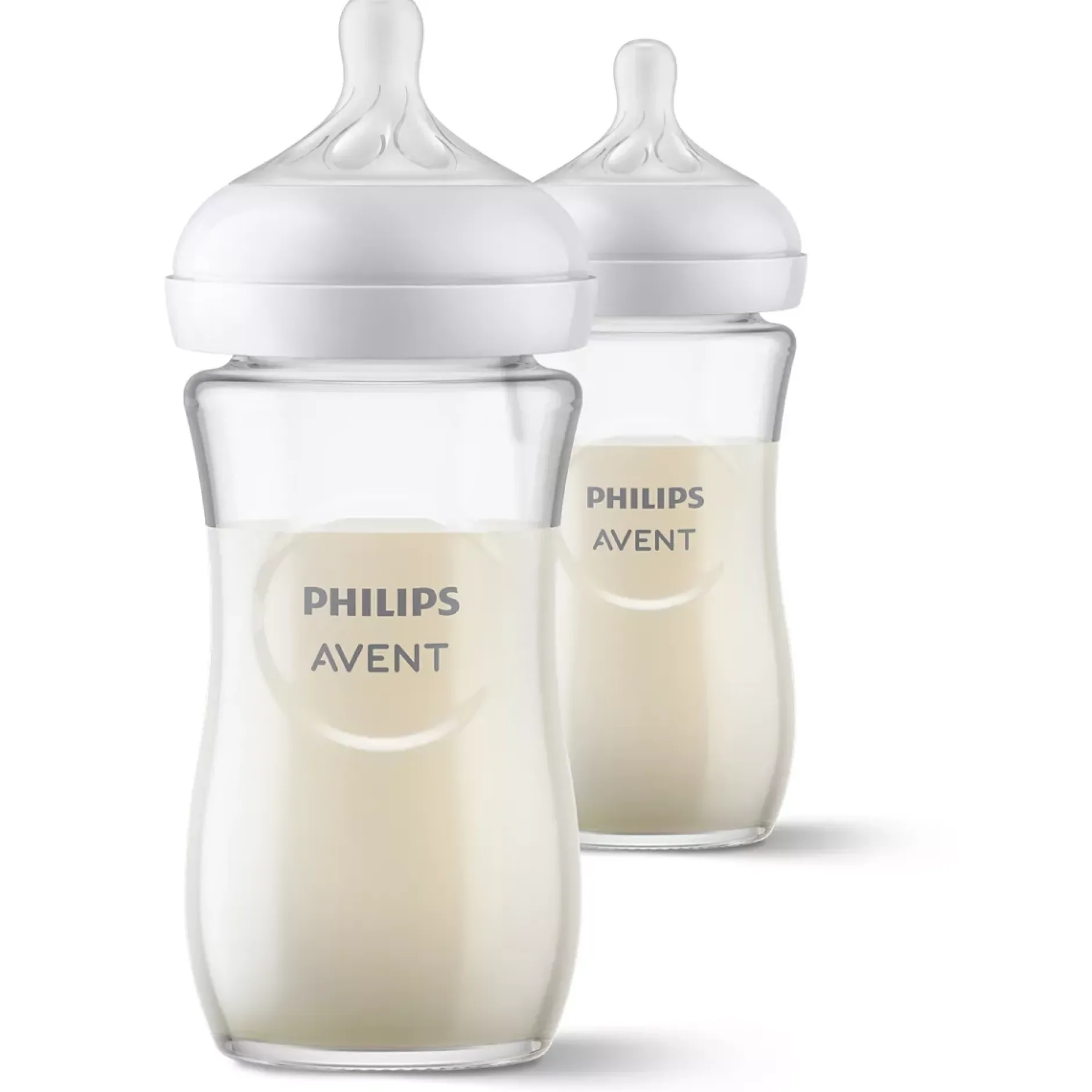 Biberons Verre*Philips AVENT Lot de 2 Biberons Natural en verre 3.0 240 ml de