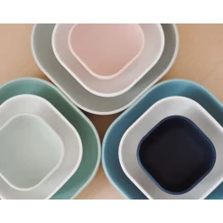 Bols*Béaba Lot de 3 Bols silicone gigogne de Sage Green