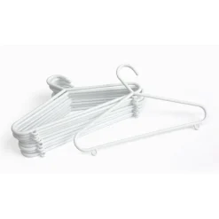 Accessoires Armoires*Maïka Lot de 10 cintres de Blanc