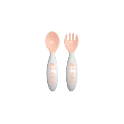 Couverts*Béaba Lot de 2 couverts ergonomiques de Nude