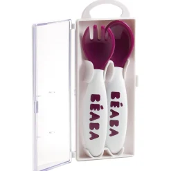 Couverts*Béaba Lot de 2 couverts ergonomiques de Gris