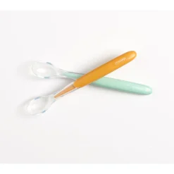 Couverts*Maïka Lot de 2 cuillères embout souple silicone de