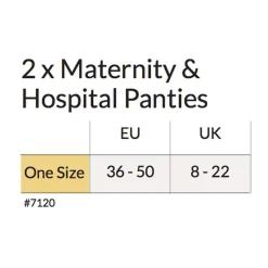 Lingerie|Vêtements*Carriwell Lot de 2 Culotte de Grossesse hospitalière de lux Taille unique de Noir