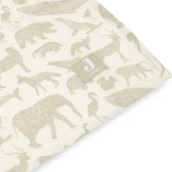 Langes*Jollein Lot de 2 Langes en gaze de coton Animals 115 x 115 cm de Olive Green