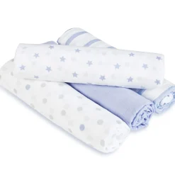 Langes*aden + anais essentials Lot de 4 langes 112x112 de Dusty