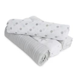 Langes*aden + anais essentials Lot de 4 langes 112x112 de Dusty