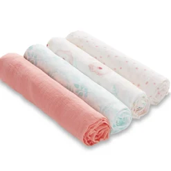 Langes*aden + anais essentials Lot de 4 langes 112x112 de Dusty