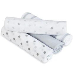 Langes*aden + anais essentials Lot de 4 langes 112x112 de Dusty