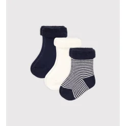 Chaussettes, Chaussons|Chaussettes, Collants, Chaussons*Petit Bateau Lot de 3 paires de chaussettes bébé en tricot 15/18 de