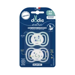 Biberons Pp (Polypropylène)*Dodie Lot de 2 Sucettes Anatomiques Jour/Nuit Aléatoire 0-6 mois de