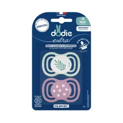 Biberons Pp (Polypropylène)*Dodie Lot de 2 Sucettes Anatomiques Extra Aléatoire 6 mois + de Rose
