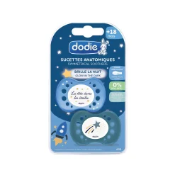 Sucettes*Dodie Lot de 2 sucettes Anatomiques 18 mois + de Je rêve
