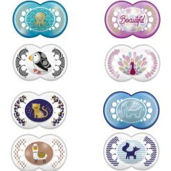 Sucettes*Mam Lot de 2 sucettes animaux en silicone 18 mois + de Aléatoire