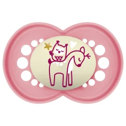 Sucettes*Mam Lot de 2 sucettes Original Nuit Aléatoire 18 mois + de