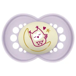 Sucettes*Mam Lot de 2 sucettes Original Nuit Aléatoire 18 mois + de