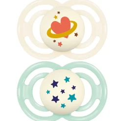 Sucettes*Mam Lot de 2 Sucettes Perfect Nuit 18M+ de Tendance Aléatoire